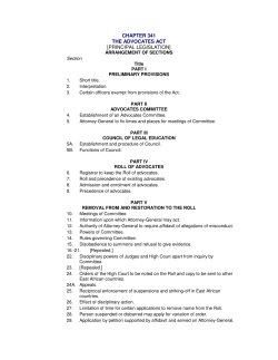 advocates act.rtf - High Court of Tanzania, Commercial Division