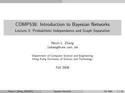D-Separation - hkust cse - Hong Kong University of Science and