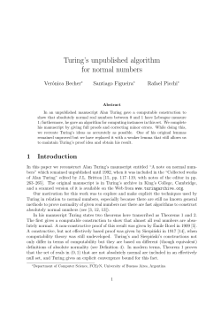 Turing`s unpublished algorithm for normal numbers