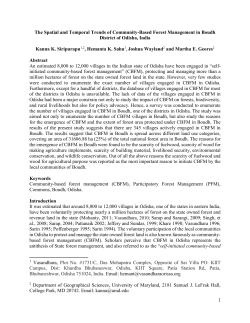 I. Reasons for initiation of Community