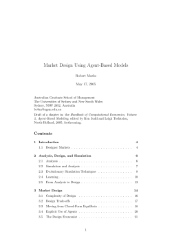 Market Design Using Agent-Based Models