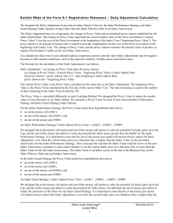 Daily Adjustment Calculation