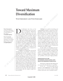 Toward Maximum Diversification