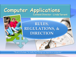Computer Applications Rules-Directions PowerPoint