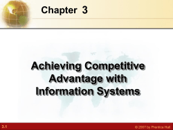 The Value Web Using Information Systems to Achieve Competitive