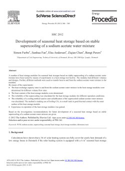 Development of Seasonal Heat Storage based on