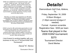 2009 KGNZ Golf Tournament Registration