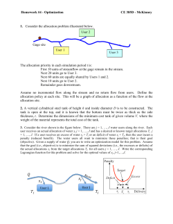 Homework #4 - Optimization CE 385D
