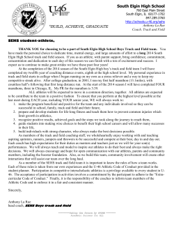 SEHS student-athlete, THANK YOU for choosing to be a part of