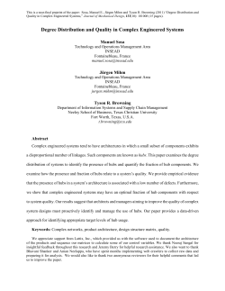 Degree Distribution and Quality in Complex Engineered Systems
