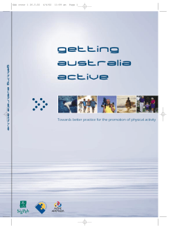 Getting Australia Active - Towards Better Practice for the