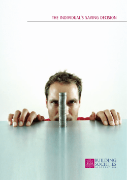 the individual`s saving decision - The Building Societies Association