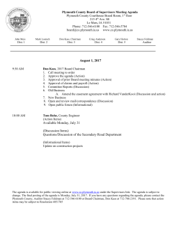 agenda for supervisors meeting