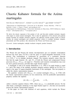 Chaotic Kabanov formula for the AzeВma martingales