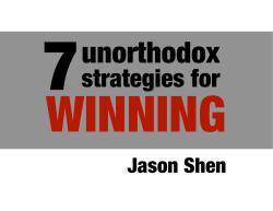 7 unorthodox strategies for winning - The Art of Ass