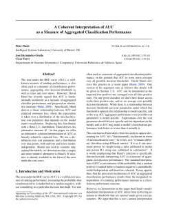 A Coherent Interpretation of AUC as a Measure of