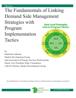 The Fundamentals of Linking Demand Side Management Strategies