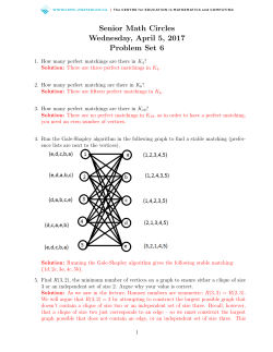Senior Math Circles Wednesday, April 5, 2017 Problem Set 6