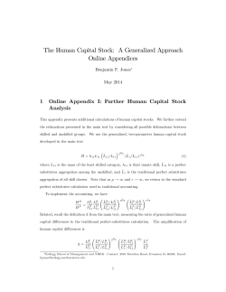 The Human Capital Stock - Kellogg School of Management