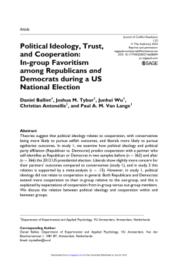 Political Ideology, Trust, and Cooperation