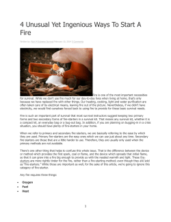 3. Starting a Fire with Sparks