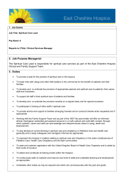 Appendix 1 Job Description