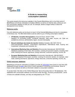 Statistiques de consommation