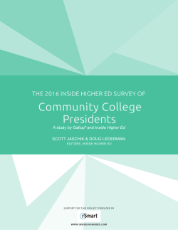 2016 Inside Higher Ed Survey of Community College Presidents