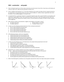 HW2 &ndash; acceleration and graphs