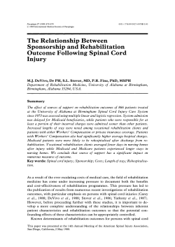 The relationship between sponsorship and rehabilitation outcome