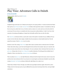Play Time: Adventure Calls in Duluth