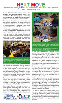 NEXT MOVE - National Scholastic Chess Foundation
