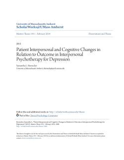 Patient Interpersonal and Cognitive Changes in Relation to