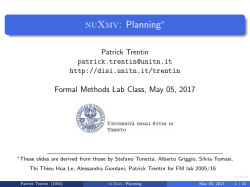nuXmv: Planning