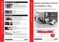 Games and Play in Great Grandfather`s Day