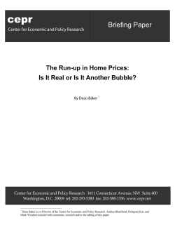 housing bubble - The Center for Economic and Policy Research