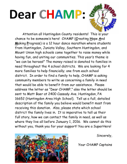 Attention all Huntingdon County residents! This is your chance to be