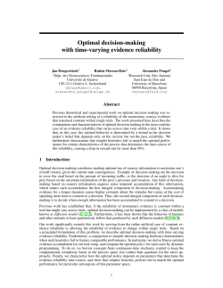 Optimal decision-making with time