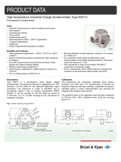Product Data:High-temperature Industrial Charge Accelerometer