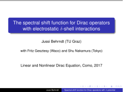 The spectral shift function for Dirac operators with electrostatic &delta;