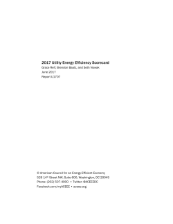 2017 Utility Energy Efficiency Scorecard