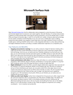 Microsoft Surface Hub - Microsoft News Center