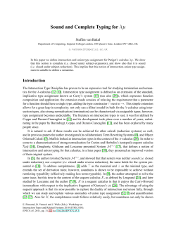 Sound and Complete Typing for &lambda;&micro;