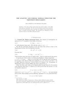 THE ANALYTIC AND FORMAL NORMAL FORM FOR