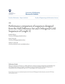 Performance comparison of sequences designed