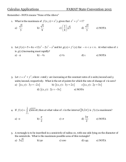 Calculus Applications—page 2 ___ FAMAT State