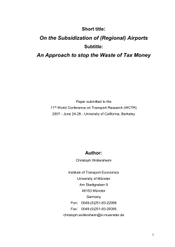 Staatsbeihilfen für Regionalflughäfen