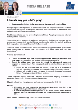 Liberals say yes &ndash; let`s play!