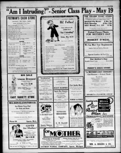 Am I Intruding?"- Senior Class Play - May 19 in