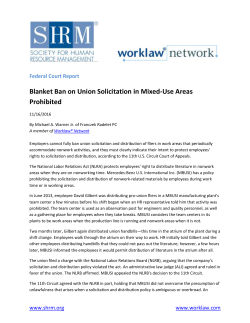 Blanket Ban on Union Solicitation in Mixed-Use